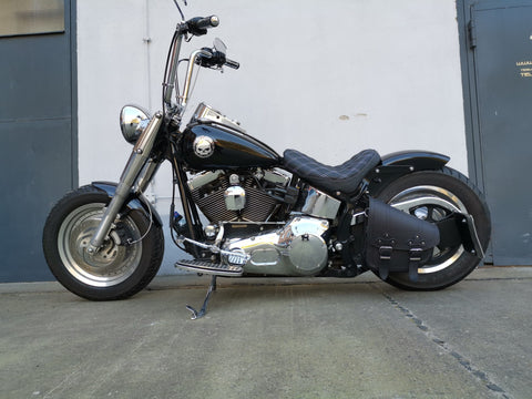 Bullet Braun Schwingentasche passend für Harley-Davidson Softail