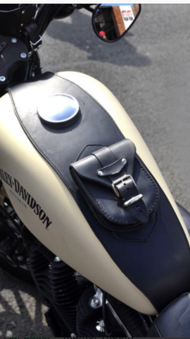 Tankpad with additional pocket black suitable for Harley-Davidson Sportster
