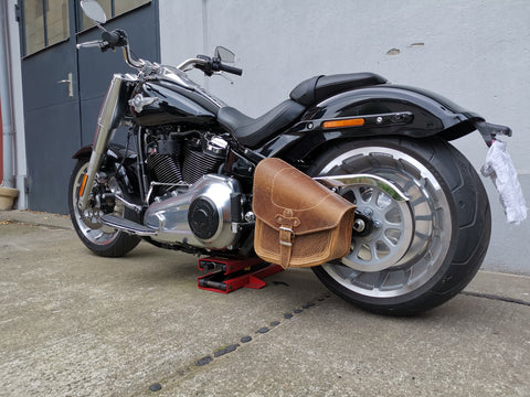 Odin Light Brown Swing Bag Fits Harley-Davidson Softail