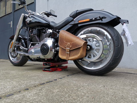 Odin Light Brown Swing Bag Fits Harley-Davidson Softail
