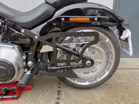 The Big Black Side Bag + Holder XL fits Softail from 2018 to Today