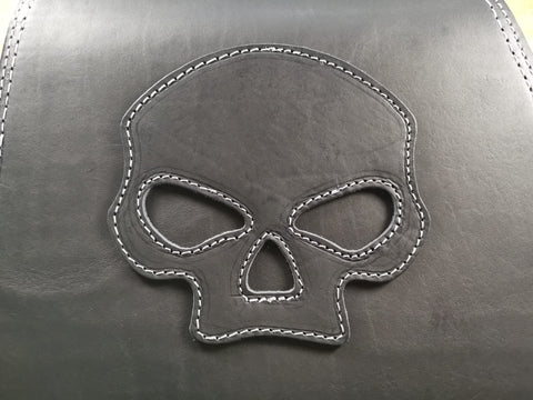 Hercules Skull Silver + holder XL suitable for Softail from 1992 to 2017