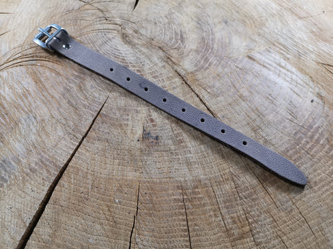 Leather strap mounting strap with buckle 26cm in brown