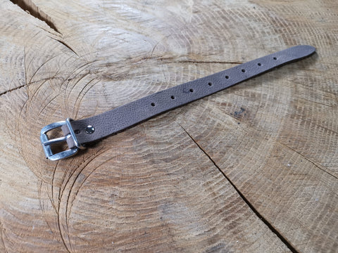 Leather strap mounting strap with buckle 26cm in brown