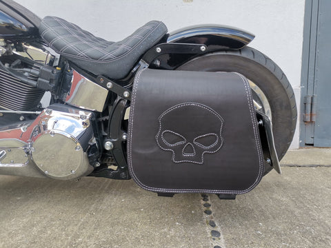 Hercules Skull Silver + holder XL suitable for Softail from 1992 to 2017