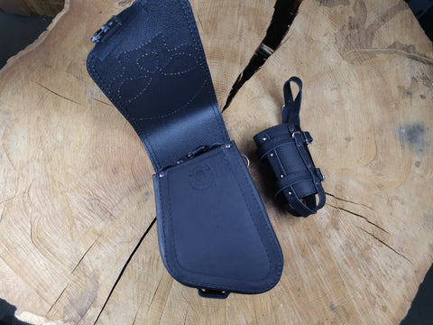 Road star Black + holder suitable for Sportster swing bags