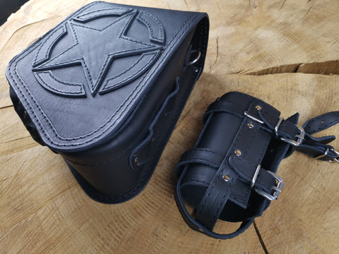 Road star Black + holder suitable for Sportster swing bags