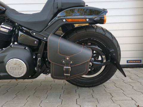Odin copper swing bag suitable for Harley-Davidson Softail
