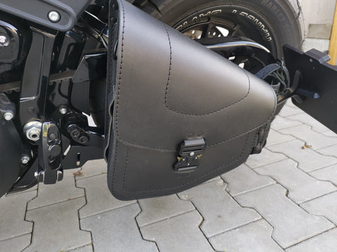 Odin Blackline swing bag suitable for Harley-Davidson Softail
