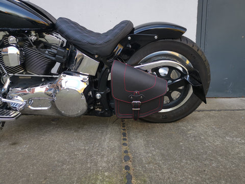 Odin Red Swing Bag Fits Harley-Davidson Sofatil