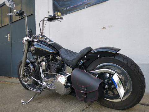 Odin Red Swing Bag Fits Harley-Davidson Sofatil