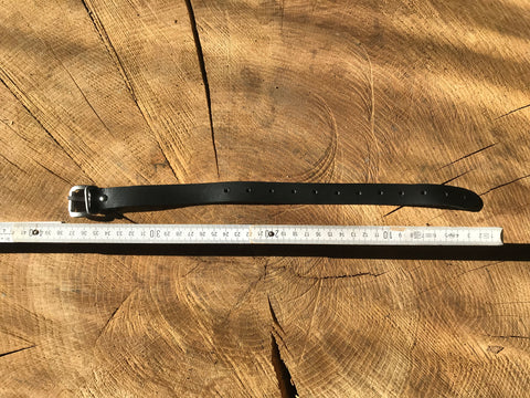 Leather strap mounting strap with buckle 36cm in black