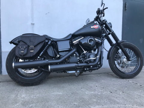 Dynamite Black Side Bag fits Harley Davidson Street Bob until 2017