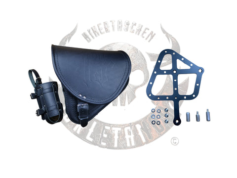 Diablo 13 schwarz Schwingentasche Set + Schwingenhalter Softail bis 2017