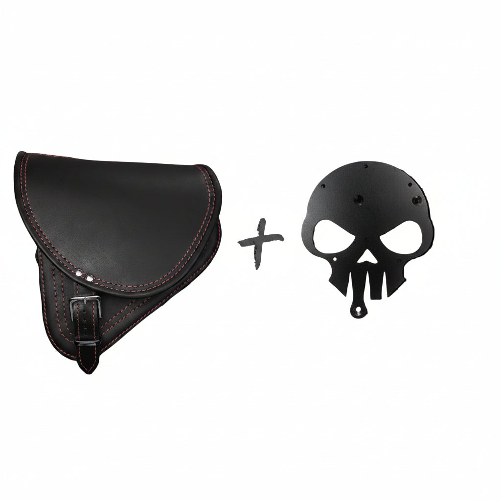 Diablo rot Schwingentasche + Schwingenhalter Softail bis 2017