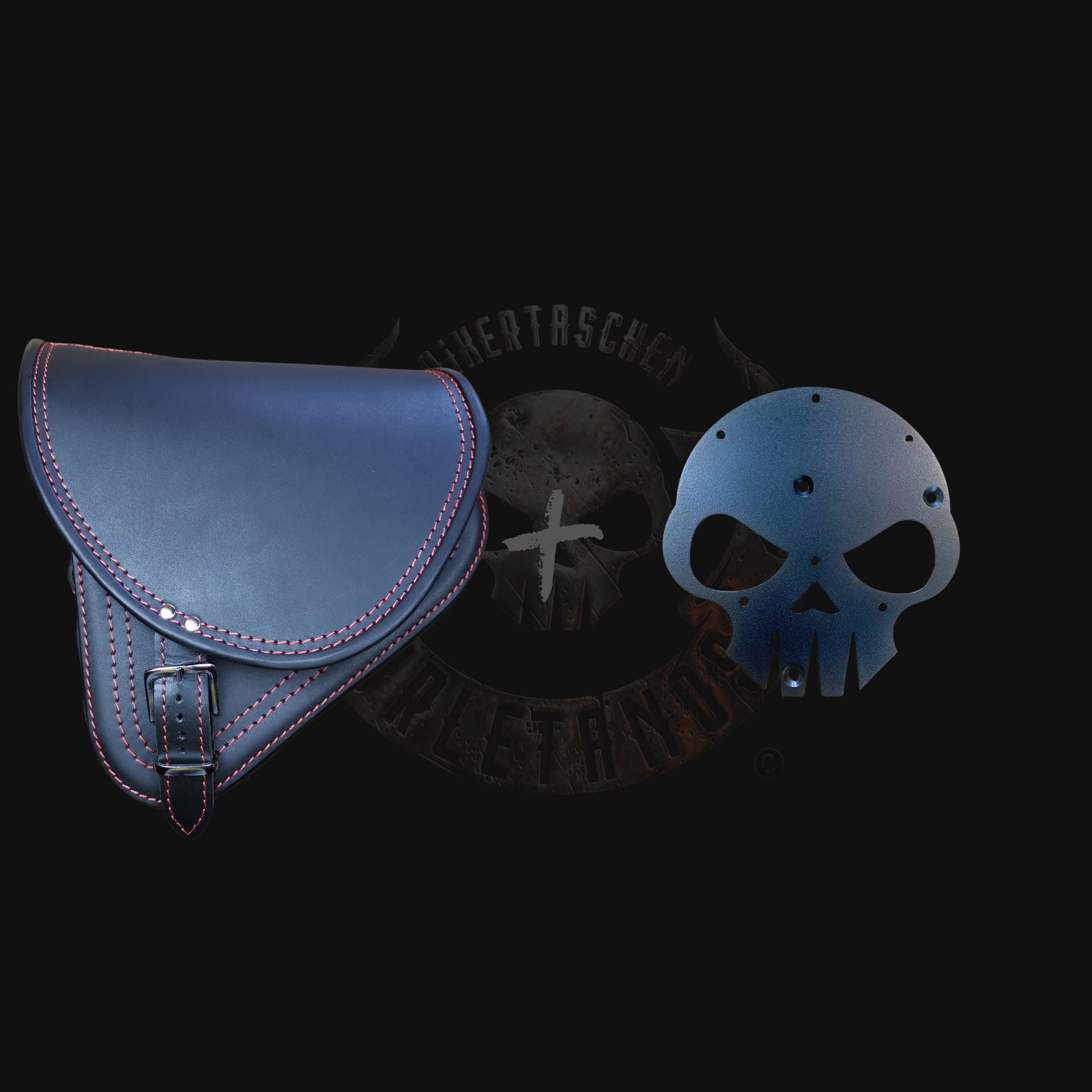 Diablo rot Schwingentasche + Schwingenhalter Softail ab 2018