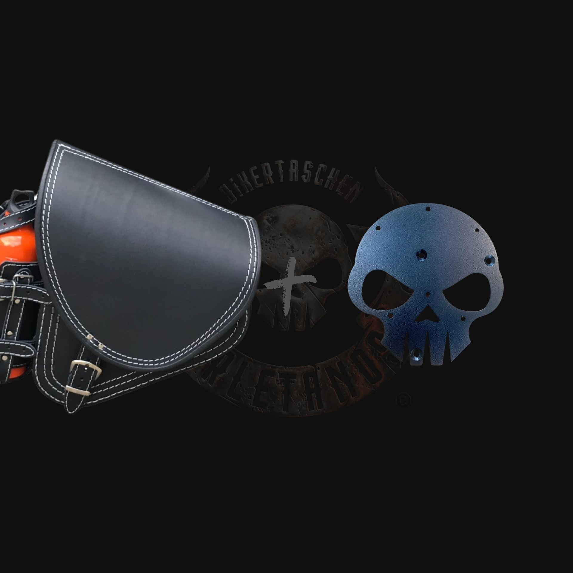 Diablo weiß Schwingentasche + Schwingenhalter Softail ab 2018