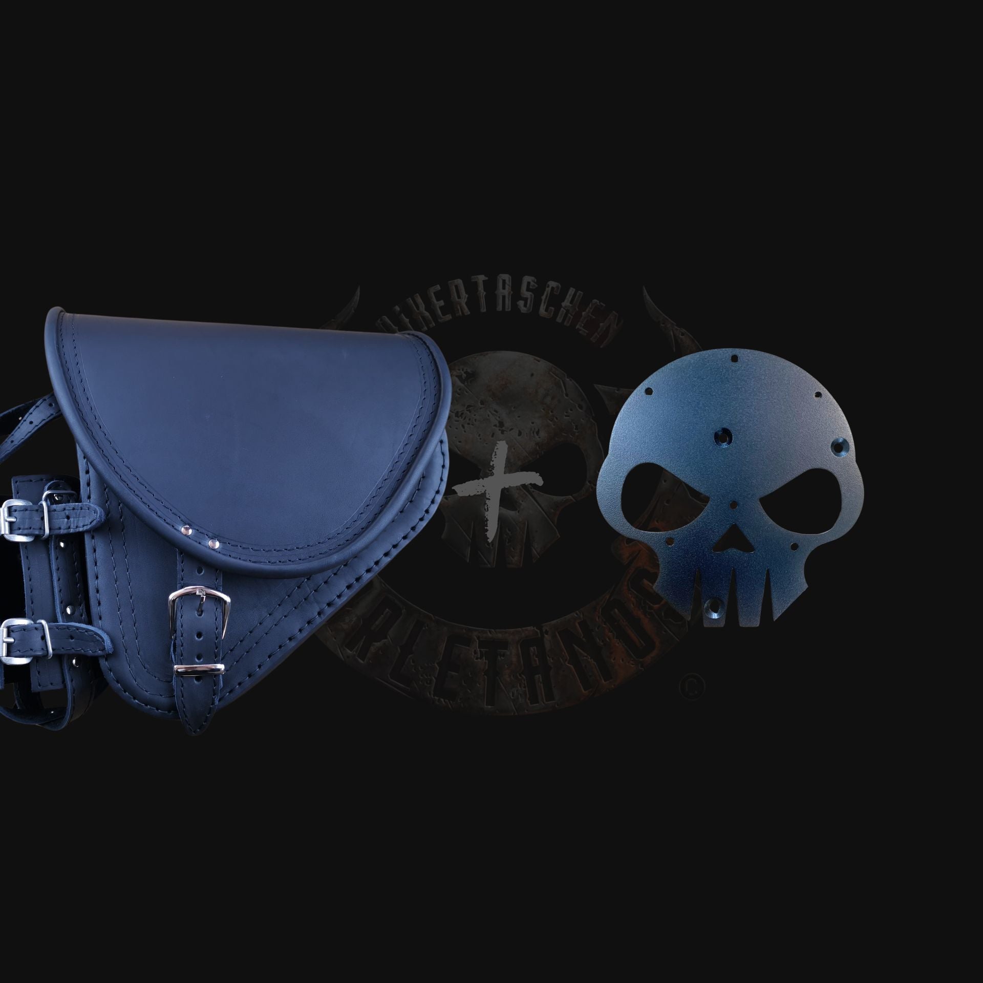 Diablo schwarz Schwingentasche + Schwingenhalter Softail ab 2018
