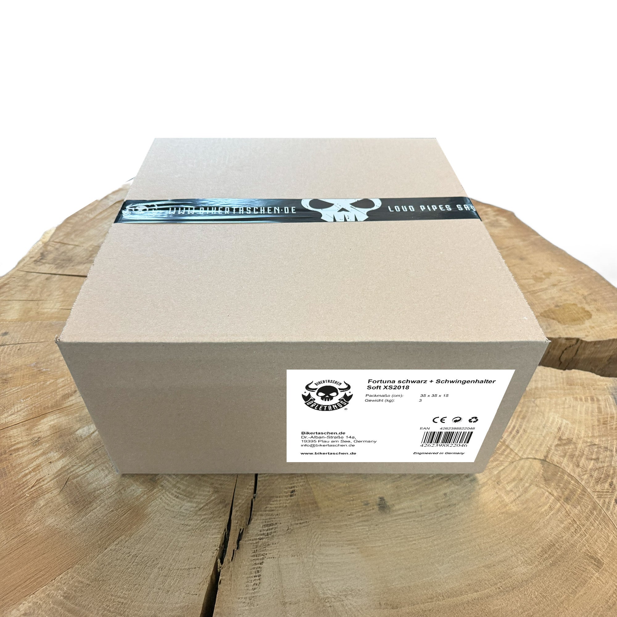 Fortuna schwarz Schwingentasche + Schwingenhalter Softail ab 2018