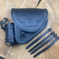 Diablo Skull Blackline Schwingentasche Set + Schwingenhalter Softail bis 2017