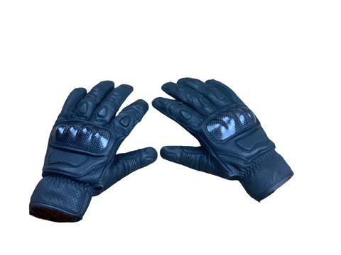 Carbon Motorradhandschuhe von Orletanos aus Echtleder