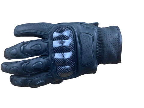 Carbon Motorradhandschuhe von Orletanos aus Echtleder