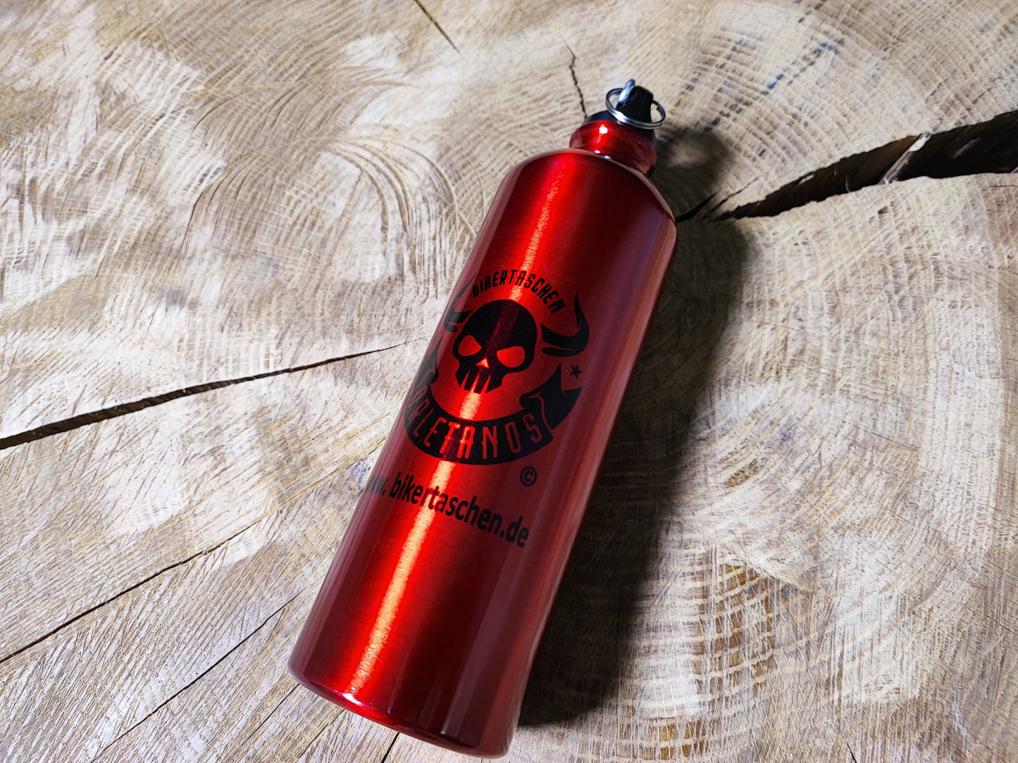 Benzin- & Trinkflasche 800ml rot glänzend