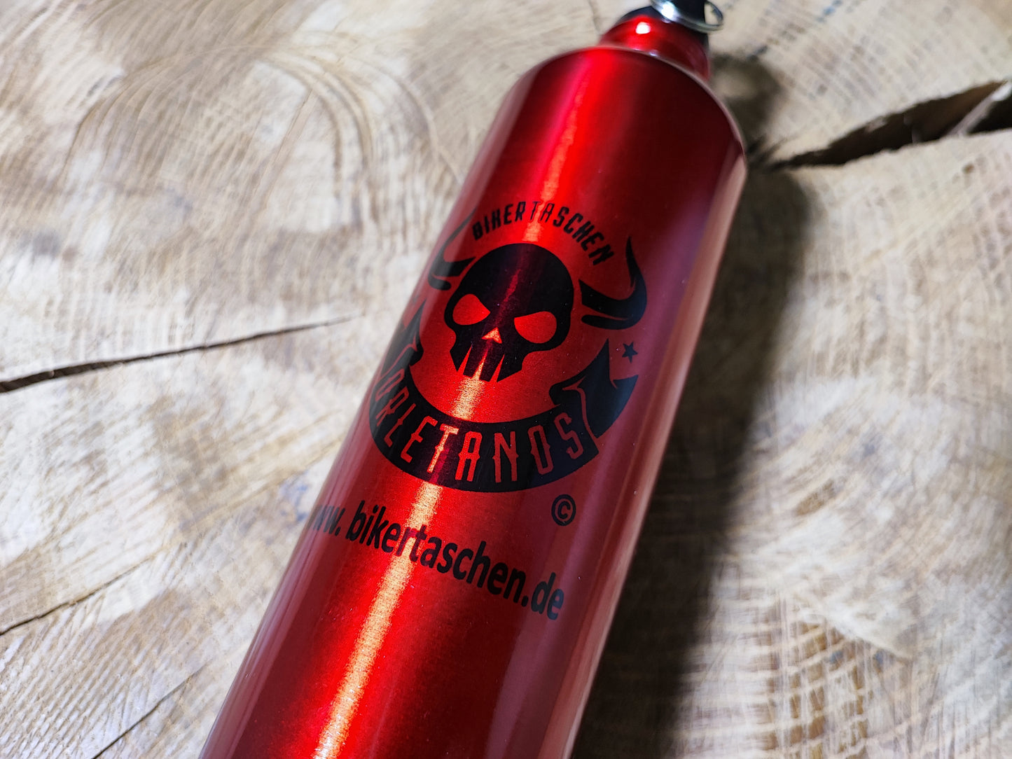 Benzin- & Trinkflasche 800ml rot glänzend