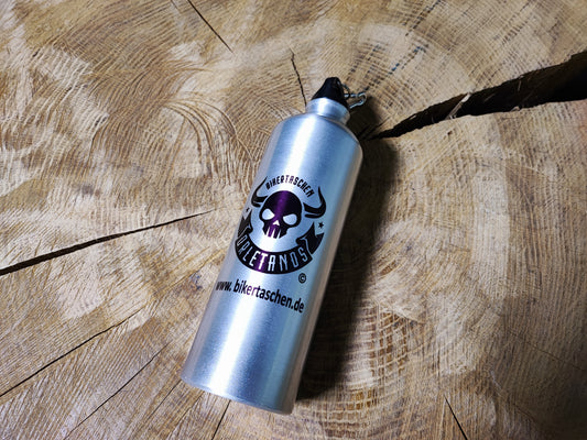 ORLETANOS Benzinflasche / Trinkflasche 800ml Metallic silber