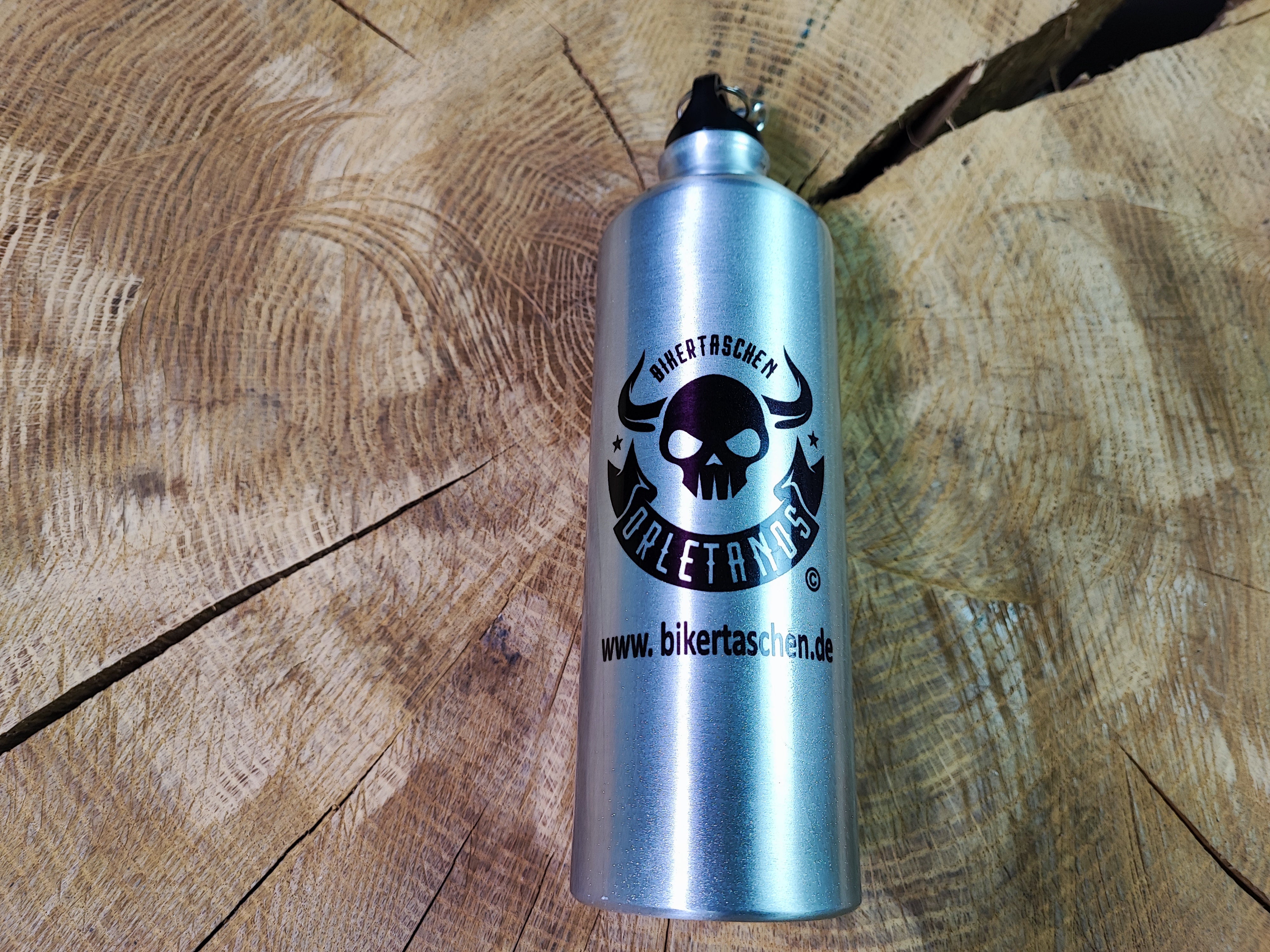 ORLETANOS Benzinflasche / Trinkflasche 800ml Metallic silber