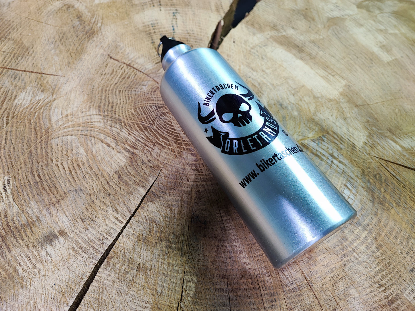 Benzinflasche / Trinkflasche 800ml Metallic silber