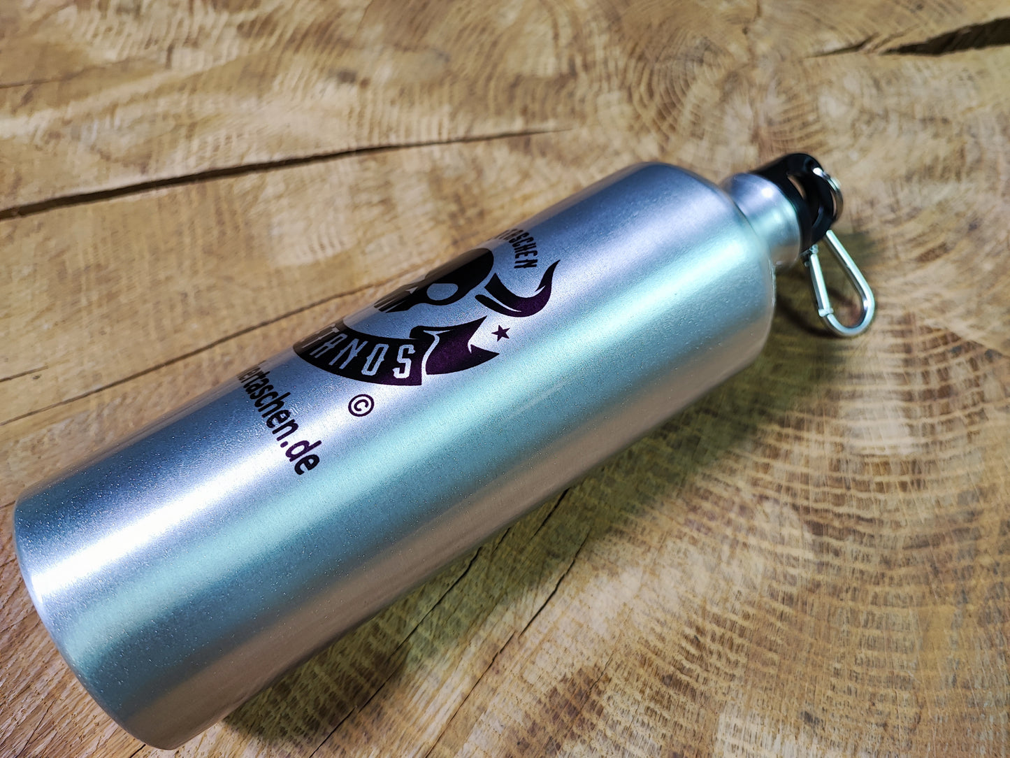 Benzinflasche / Trinkflasche 800ml Metallic silber