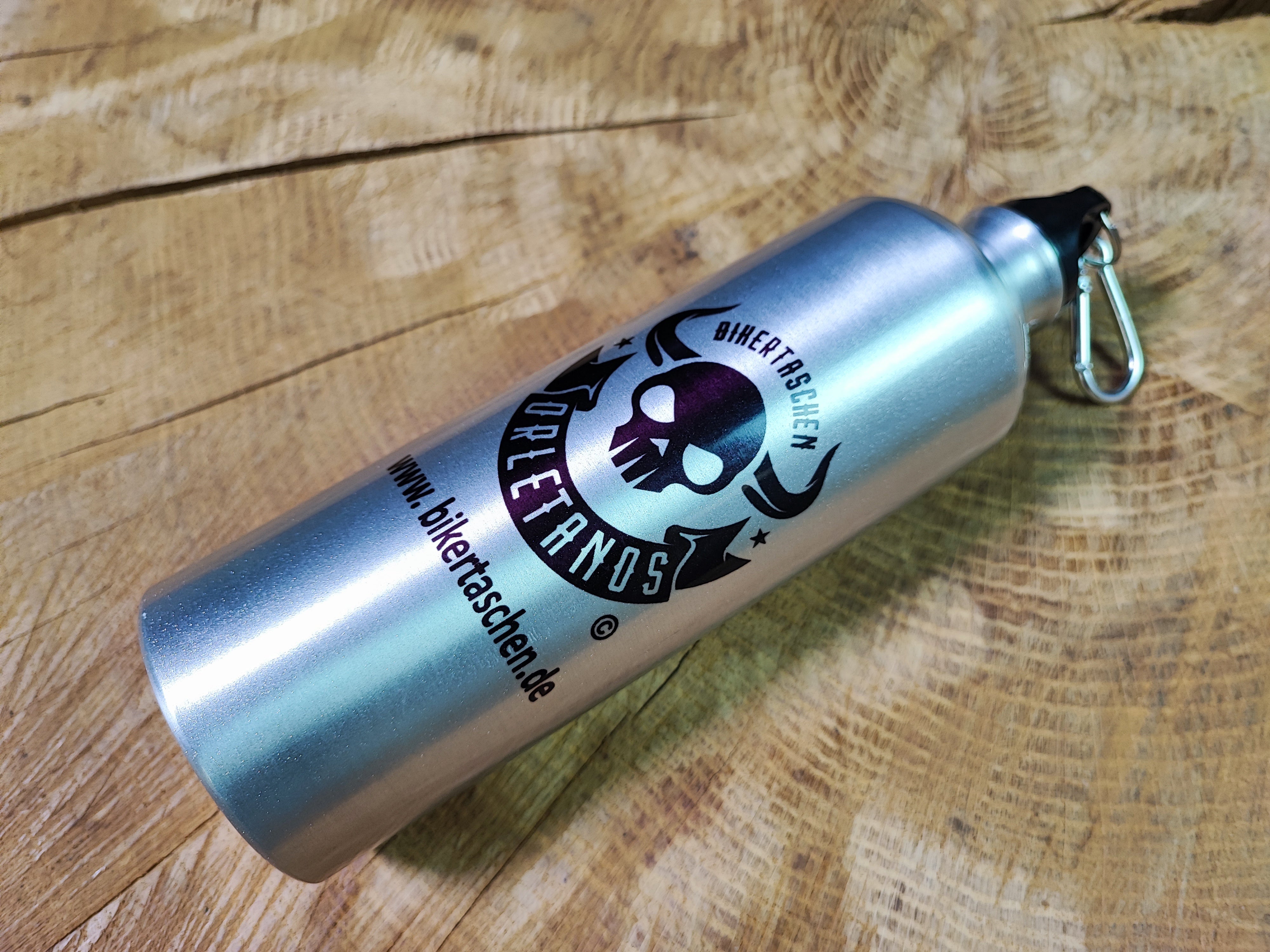 ORLETANOS Benzinflasche / Trinkflasche 800ml Metallic silber
