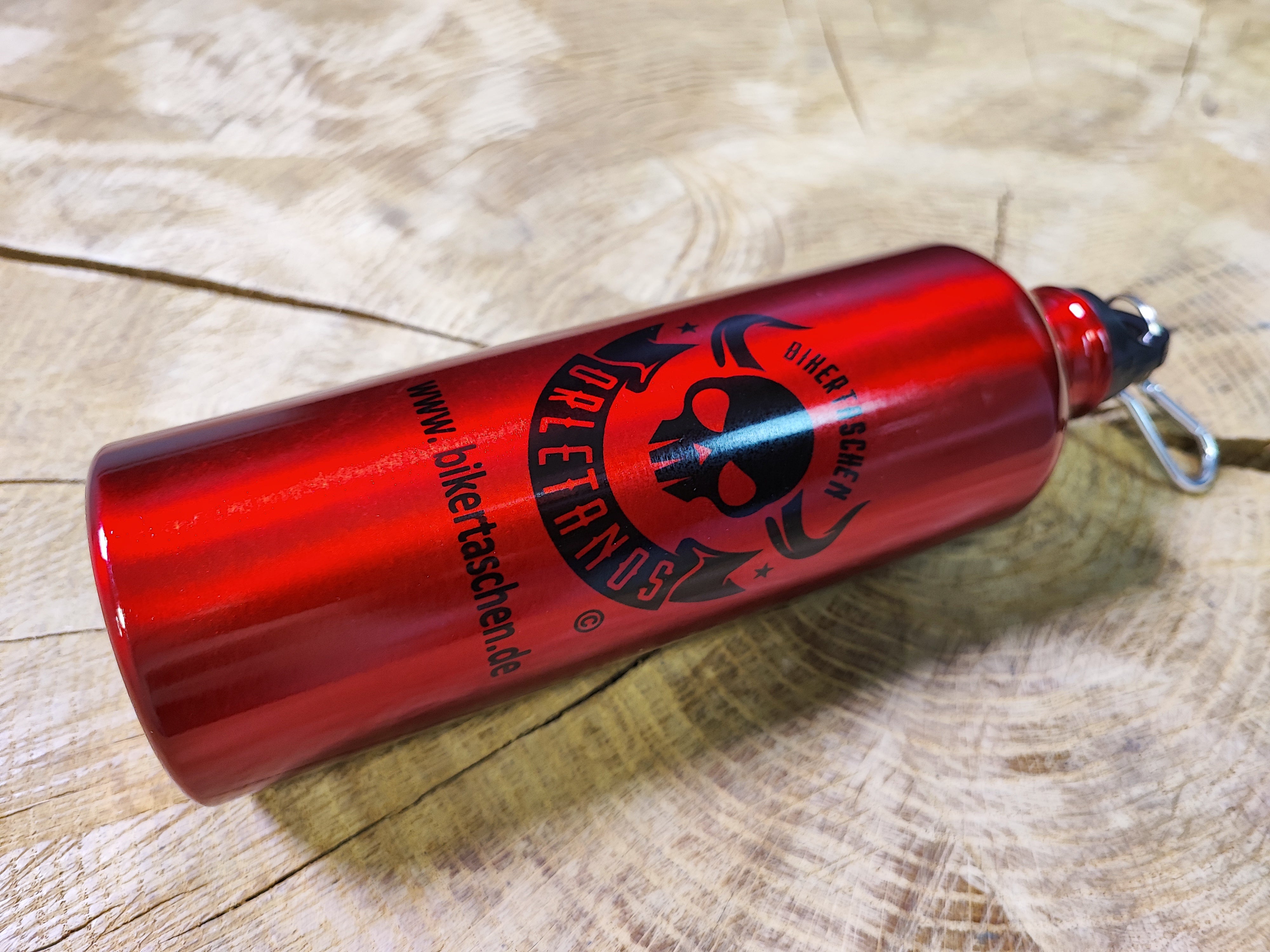 ORLETANOS Benzinflasche / Trinkflasche 800ml rot glänzend