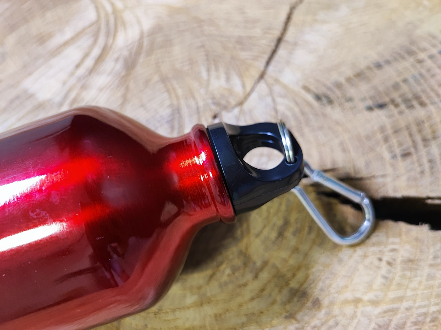 Benzin- & Trinkflasche 800ml rot glänzend