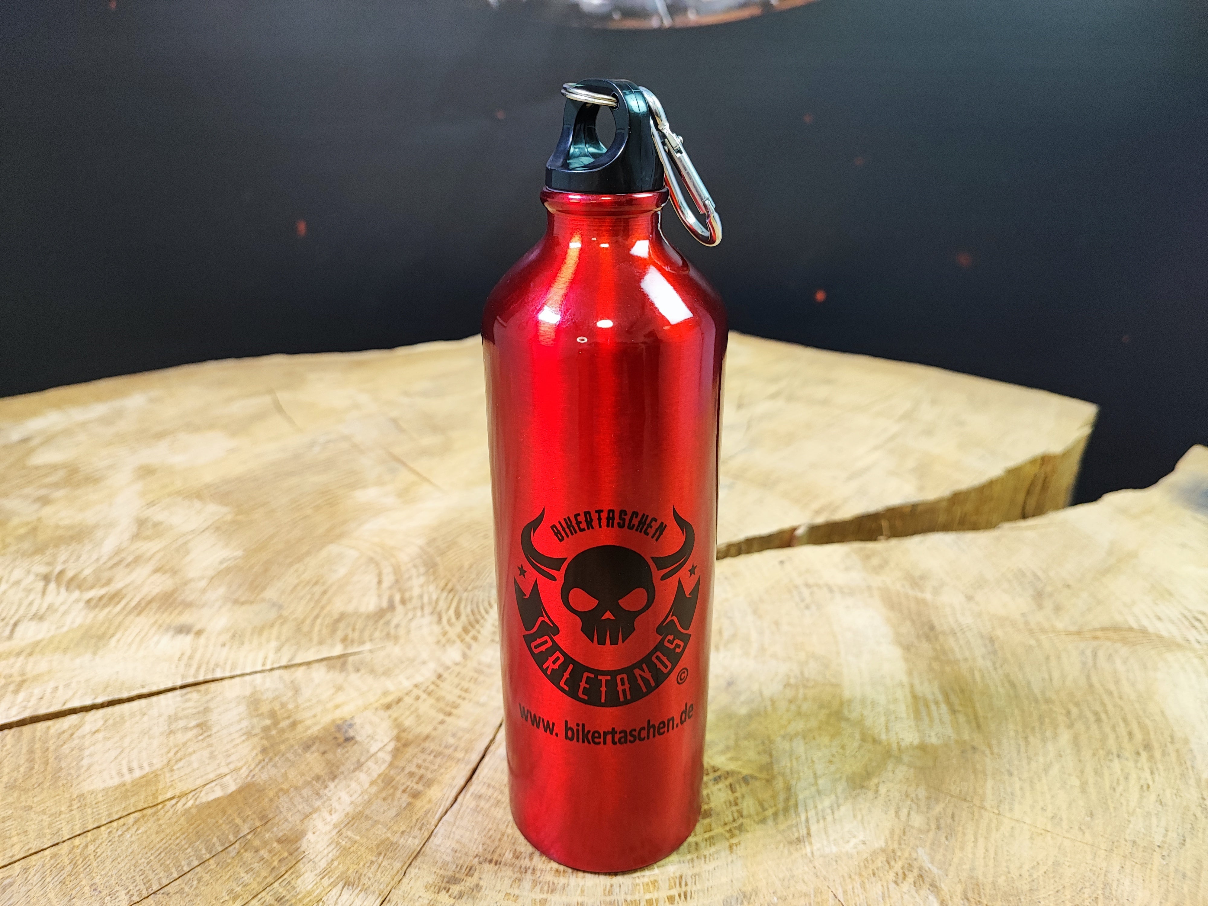 ORLETANOS Benzinflasche / Trinkflasche 800ml rot glänzend