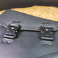Bullet Blackline Schwingentasche Set + Schwingenhalter Softail bis 2017