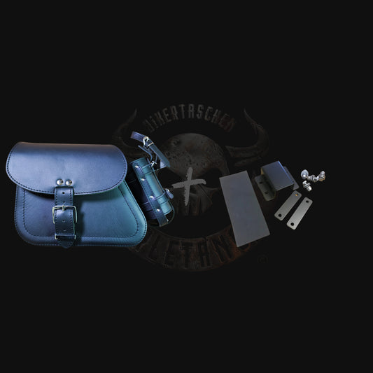 Sporty Clean Schwarz + Halter passend für Sportster Schwingentaschen