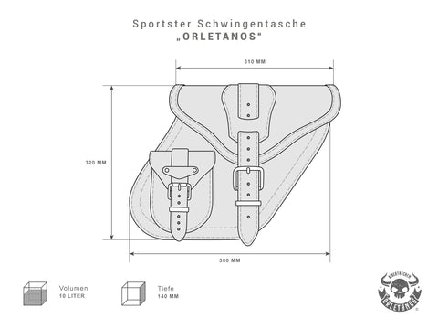 Dynamite Schwarz Satteltaschen Set passend für Harley Davidson Street Bob bis 2017