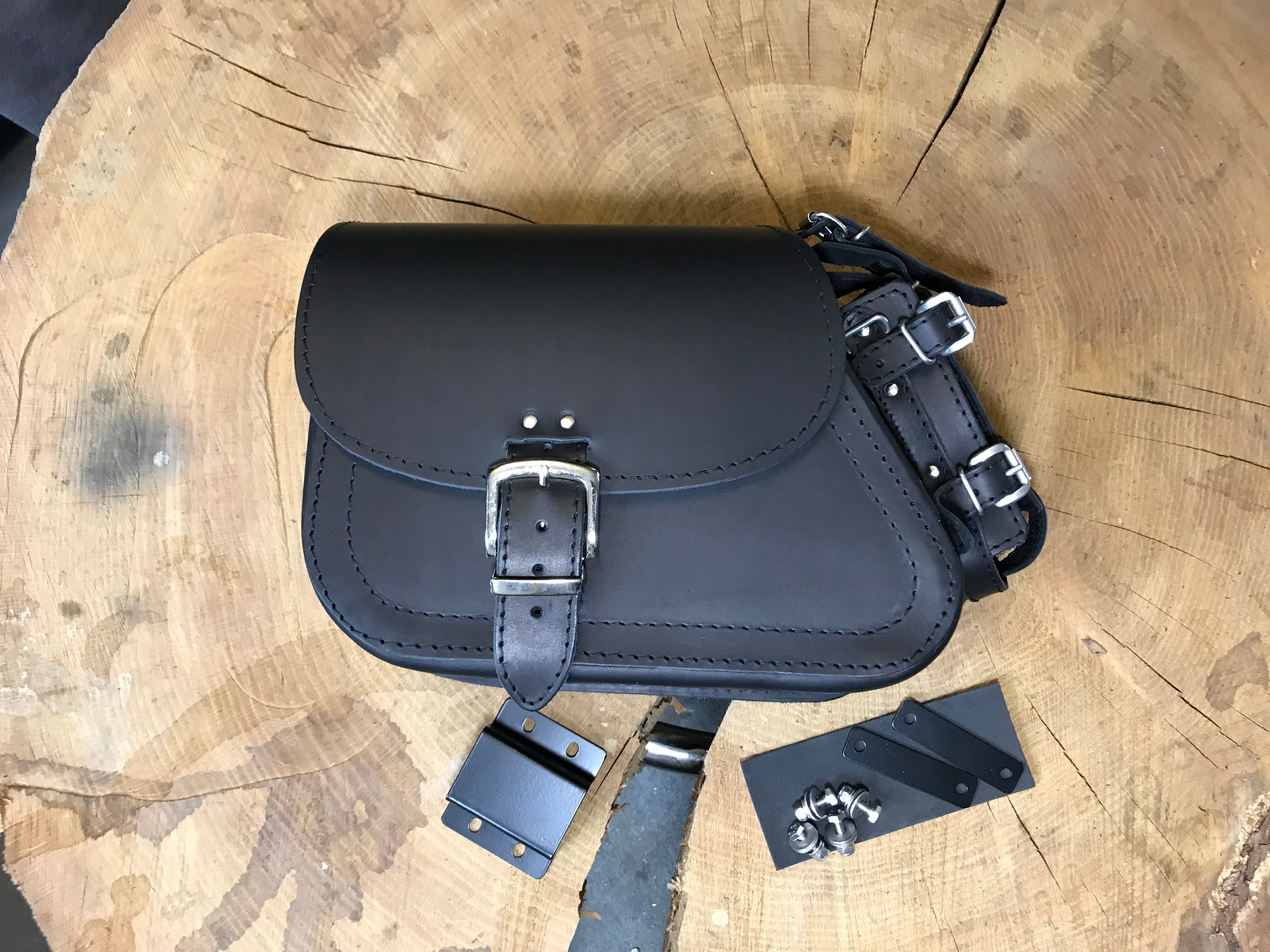 Sporty Clean Schwarz + Halter passend für Sportster Schwingentaschen