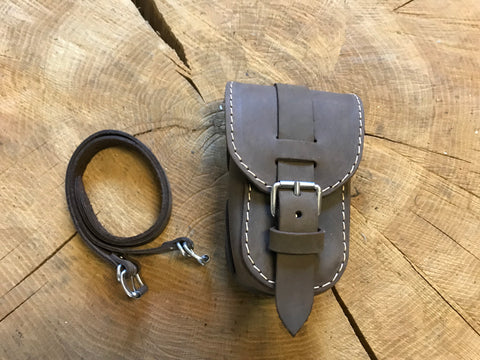 Brillenetui / Gürteltasche / Zusatztasche in braun für Schwingentaschen oder Rahmen