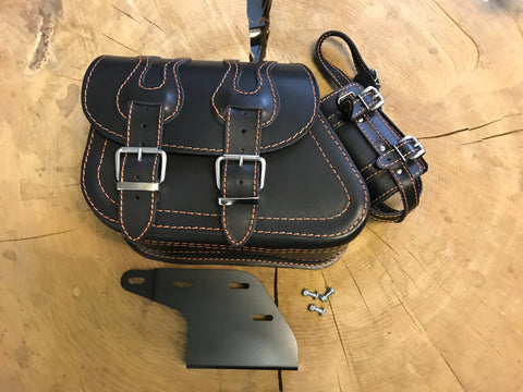Dyna Flame Orange + Halter passend für Street Bob Schwingentaschen