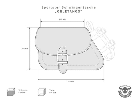 Dyna Clean Schwarz + Halter passend für Street Bob Schwingentaschen