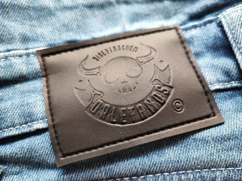 Motorradhose Jeans blau von Orletanos mit Protektoren für Herren Kevlar