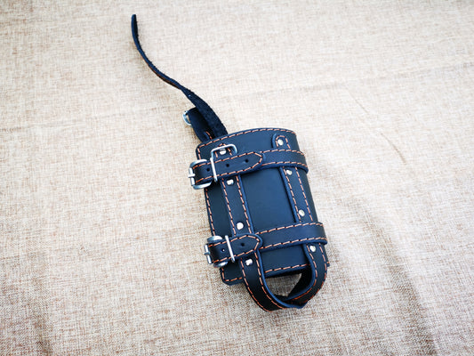 Getränkehalter / Flaschenhalter in Schwarz ( Orange Naht )