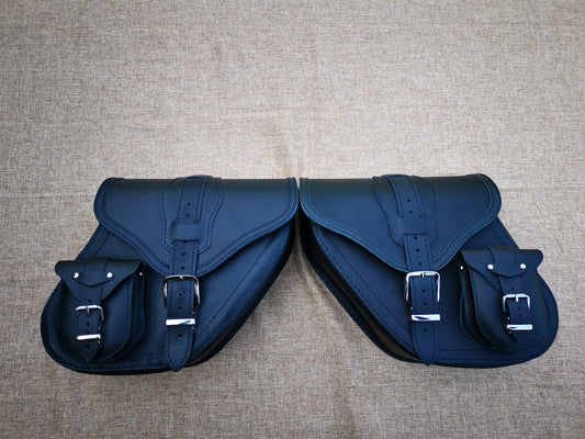 Dynamite Schwarz Satteltaschen Set passend für Harley Davidson Street Bob bis 2017