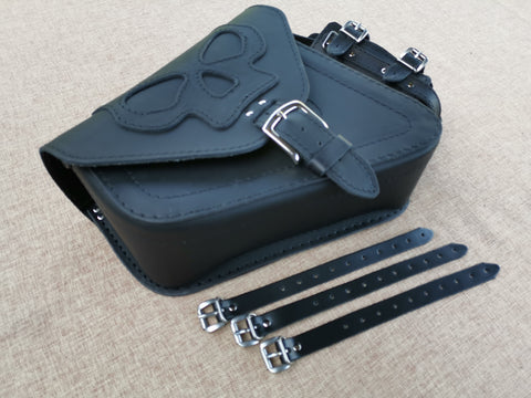Skull Black Seitentasche mit Flaschenhalter passend für Harley-Davidson Sportster