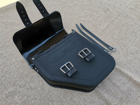 Poseidon Schwarz Satteltaschen Set passend für Harley-Davidson Street Bob bis 2017
