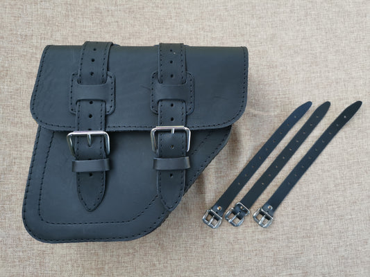 Poseidon Schwarz Rechts Seitentasche passend für Harley-Davidson Street Bob bis 2017