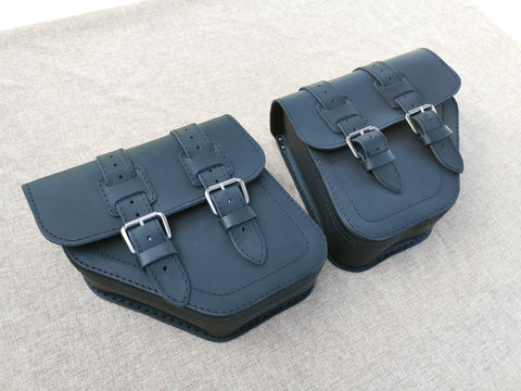 Poseidon Schwarz Satteltaschen Set passend für Harley-Davidson Street Bob bis 2017